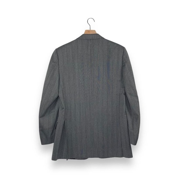 Vintage Christian Dior Monsieur Gray Striped Two Piece Suit TINY FLAW - Picture 3 of 14